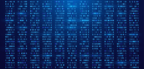 Fototapete - Abstract Technology Machine Code Background. Random Binary Hexadecimal Code. Matrix with Digits. Vector Illustration. Hacking, Cryptography, Malware, Reverse Engineering, Data Analysis Backdrop.