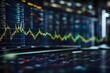 Stock Market Chart on Dark Background: Financial Analytics