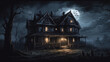 A terrifying atmosphere in a sinister house