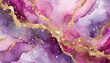 luxury abstract modern background pink purple marble texture with golden glitter fluid art in alcohol ink technique