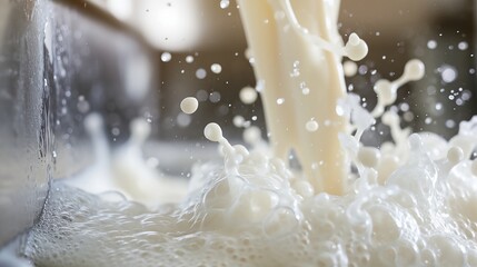 Poster - milk is poured into a container