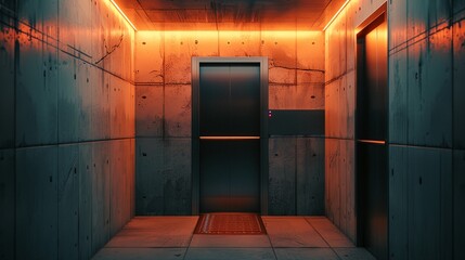 Wall Mural - a modern elevator