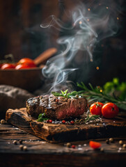 Wall Mural - Grilled meat and vegetables