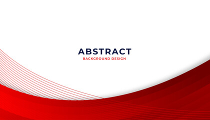 Wall Mural - abstract red wavy business style background. vector illustration
