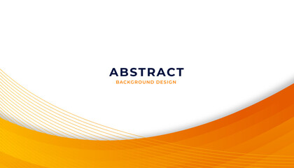 Wall Mural - abstract orange wavy business style background. vector illustration