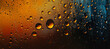 Saturated Beer Glass, Colorful Droplets in Dark Orange