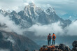 Two hikers in the mountains