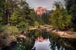 © James Fulton/Stocksy - Half dome reflected in river at sunset