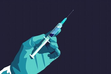 vaccin injection hand holding in the air std in std vector illustration and clipart