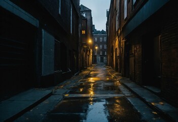 Canvas Print - night city street