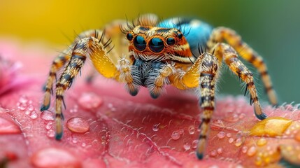 close-up of a spider in nature