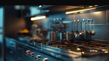 Culinary Dream Kitchen, Pro Range, Sleek Steel Detail, Ergonomic, And Brilliant Task Lighting