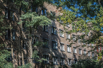 Wall Mural - Old residential building in Pripyat ghost city in Chernobyl Exclusion Zone, Ukraine