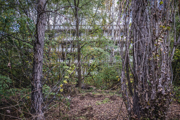 Sticker - Sanatorium called Solnechny - Sunny in Pripyat ghost city in Chernobyl Exclusion Zone, Ukraine