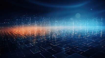 Wall Mural - Abstract background that represents the limitless possibilities and horizons of IT technology in the future, pushing the boundaries of innovation