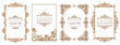 © terentyevner55 - Decorative vintage frames and borders set. Set of gold photo frame floral for picture. Vector design decoration pattern style.