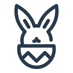Sticker - Cute Easter Bunny on Easter Day
