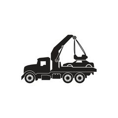 Canvas Print - Tow truck icon vector