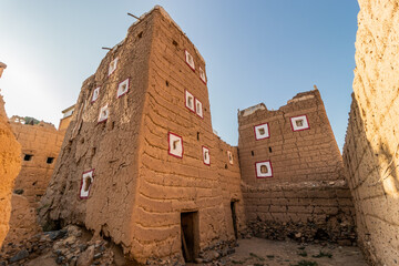 Wall Mural - Traditional mud-brick houses in Dhahran al Janub, Saudi Arabia