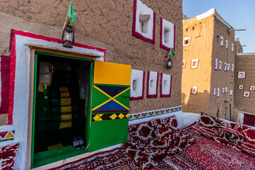 Wall Mural - Traditional adobe houses in Dhahran al Janub, Saudi Arabia