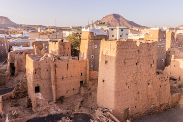 Wall Mural - Traditional mud-brick houses in Dhahran al Janub, Saudi Arabia