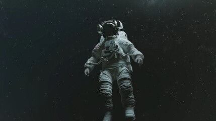 Wall Mural - astronaut floating in space generative ai