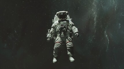 Wall Mural - astronaut floating in space generative ai