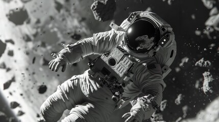 Wall Mural - astronaut in orbit generative ai