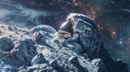 Wall Mural - astronaut in orbit generative ai