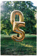 © Luciano Spinelli/Stocksy - Golden number-shaped balloons floating in a park on a sunny day