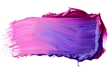 Wall Mural - pink and purple acrylic oil paint brush stroke on transparent png background isolated
