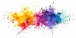 Vivid watercolor explosion on white background, symbolizing creativity and artistic expression.