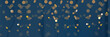 holiday illumination and decoration concept - christmas garland bokeh lights over dark blue background. vector