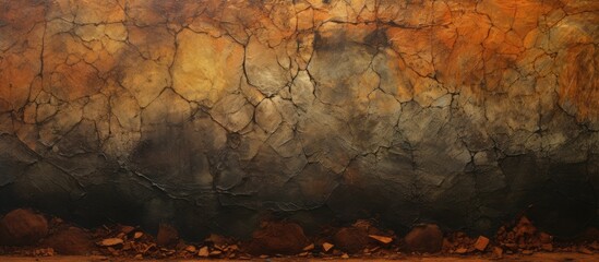 Textured earth from an underground dwelling