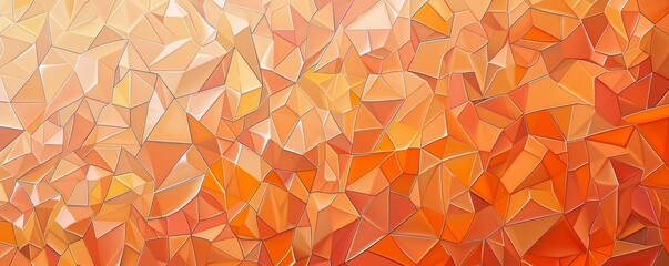 Aufkleber - Abstract orange polygonal background