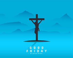 Wall Mural - eye catching good friday christian religious background design