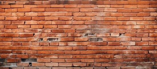  Red brick wall for texture and background.