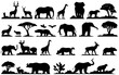 animals silhouettes vector