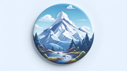 Wall Mural - Mount Icon Game 3d