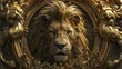 A regal lion, encased in grandeur, commands with power and grace, symbolizing protection, authority, and leadership.