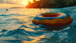 Close up fancy floating on the beach,summer time concept.