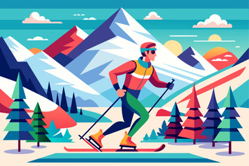 ski sport background is