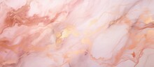 An Intricate Pattern Of Pink And Gold Marble, Resembling A Cumulus Cloud, Captured In Stunning Macro Photography. This Stunning Texture Looks Like A Work Of Art, Perfect For A Dish Or Painting