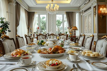 Poster - table setting for a dinner