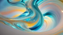 Blue And Green Abstract Background With Flowing Waves And Soft Swirls, Depicting A Tranquil Water-like Texture In A Digital Illustration