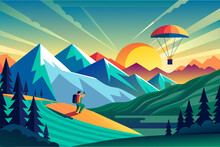 Paragliding Sport Background