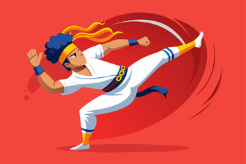 Poster - capoeira sport background is