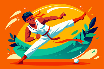 Poster - capoeira sport background is