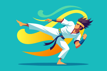 Poster - capoeira sport background is