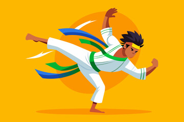 Poster - capoeira sport background is